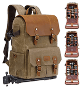 JAEP Vintage-Style Camera Backpack