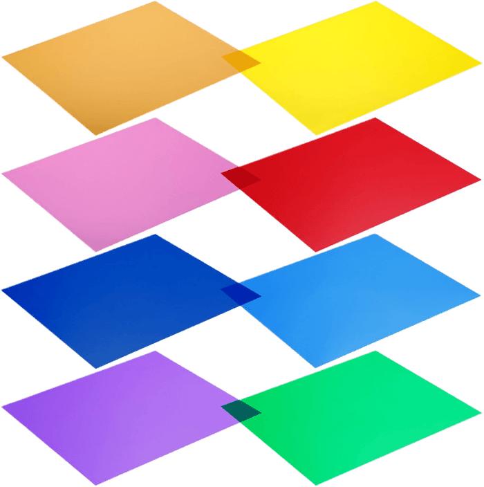 Neewer 8-Pack Color Correction Lighting Gel Filters