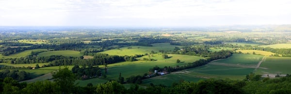 Chanctonbury green hills panorama