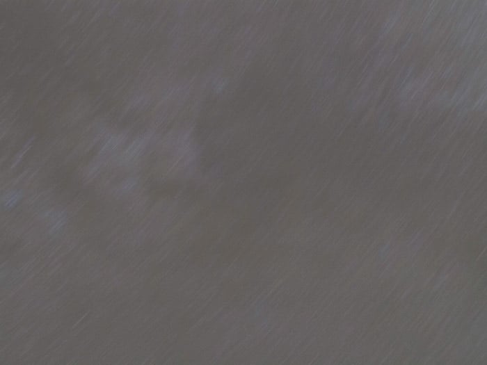 Stack of 32 non-aligned images of the same star field: this is how much stars move in less than 3 minutes.