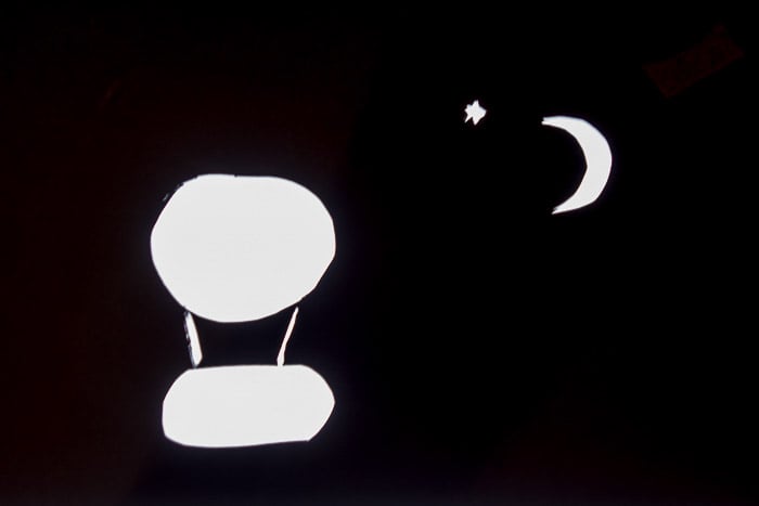 A black paper filter mask