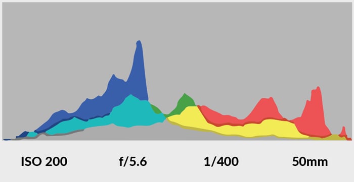 4 Colour Screenshot of a camera histogram
