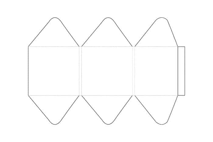 a diagram of assembling a cardboard box for making a diy lightbox for photography