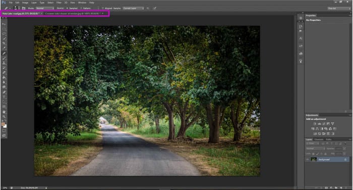 A screenshot showing how to turn photo into a painting with photoshop