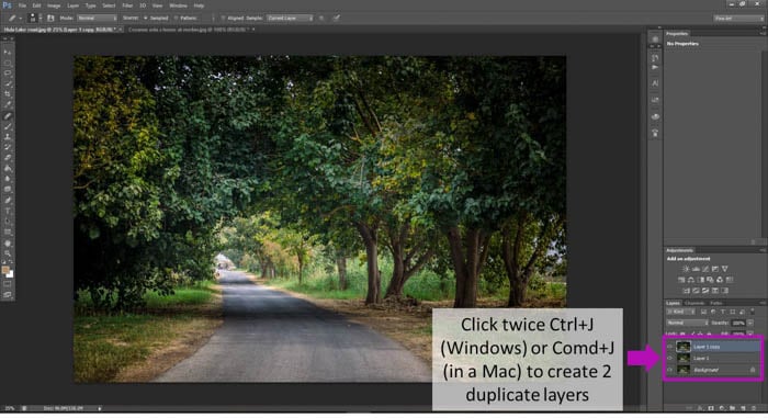 A screenshot showing how to turn photo into a painting with photoshop