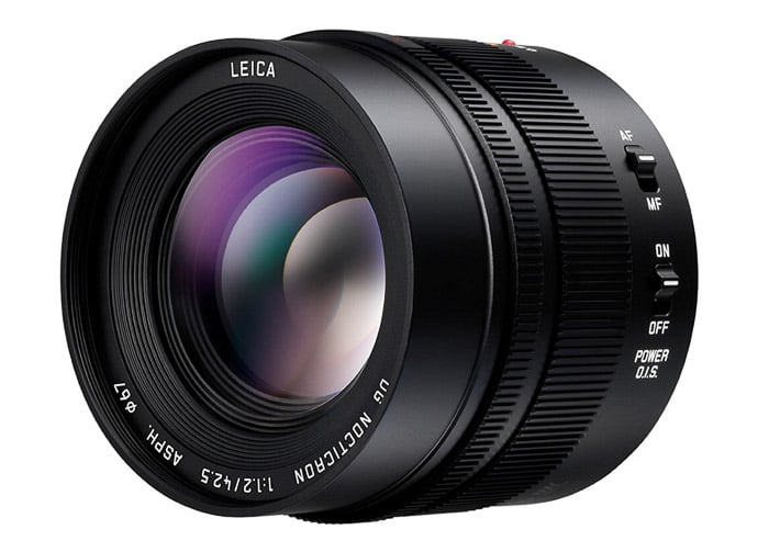 Image of a Panasonic LUMIX G Leica DG Nocticron 42.5mm f/1.2 lens for Panasonic gh5 camera