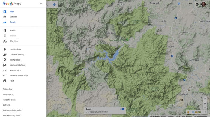 A google mapsscreenshot for drone photography