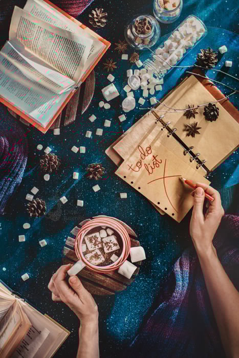 A magical Christmas still life photography shot