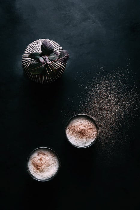 A dark and atmospheric fine art food photography still life