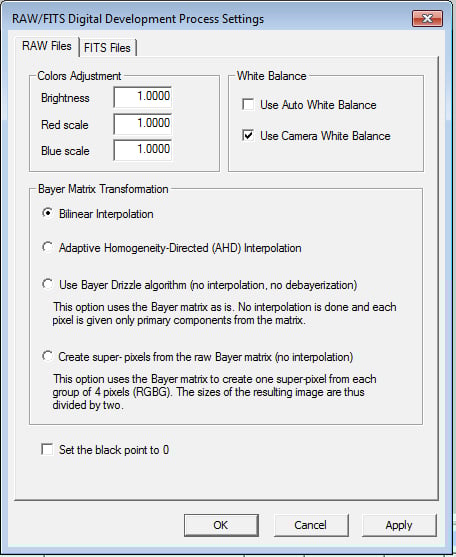 deep sky stacker interface