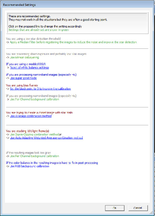 deep sky stacker interface