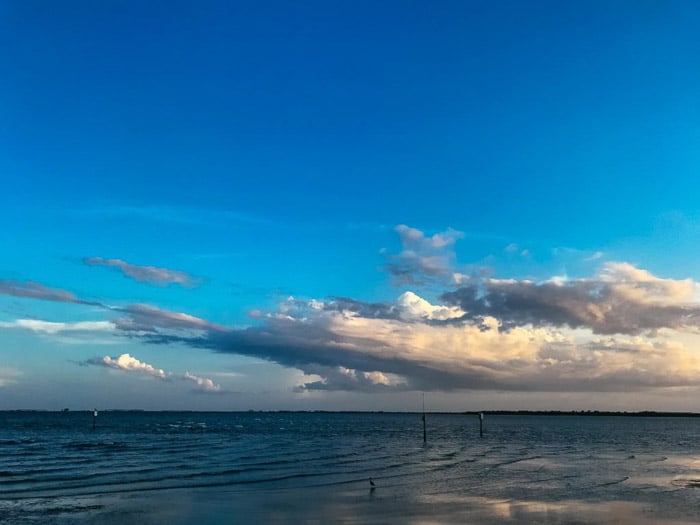 A HDR iPhone photography shot of cloud over a seascape