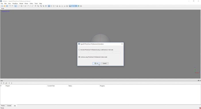 A screenshot showing how to create a 3d model from photos using agisoft photoscan