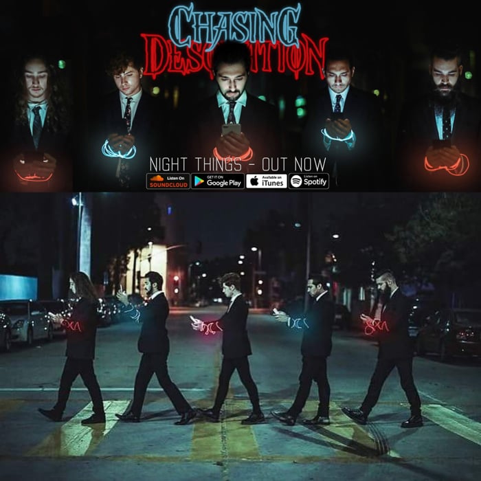 A commercial night portrait photography diptych