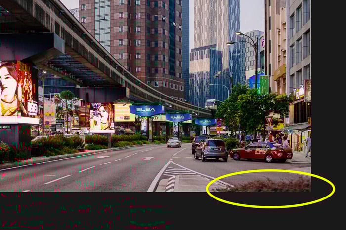 Screenshot showing how to crop a photo in Photoshop