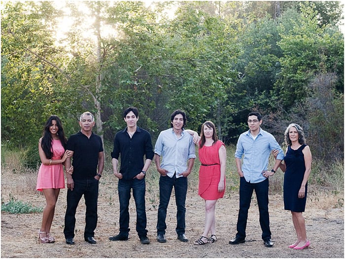 A large group posing outdoors - take good pictures of people