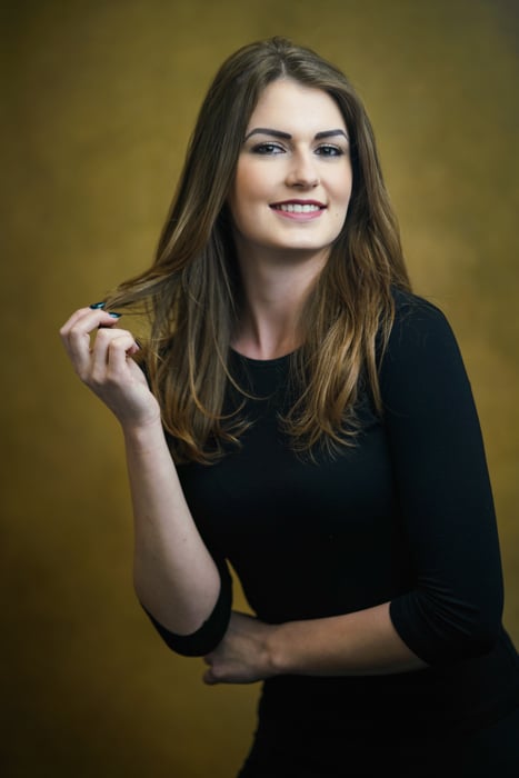 A classic studio portrait of a female model - panasonic lumix s1 and s1r review