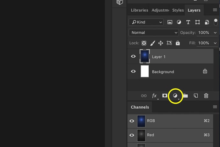 A screenshot showing how to create a Digital background in Photoshop - change the color of the photoshop background