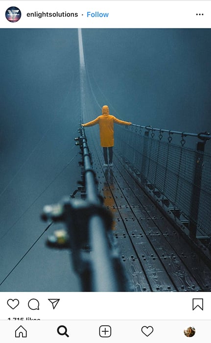 A smartphone screenshot of a cool portrait on Instagram - how to take good instagram pictures