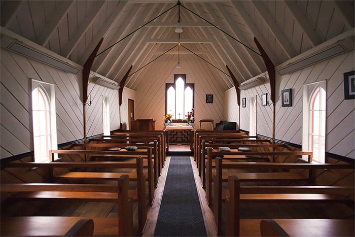 the interior of a church demonstrating the use of tone in photography