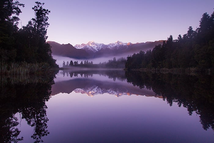 Lake Matheson, New Zealand landscape photography
