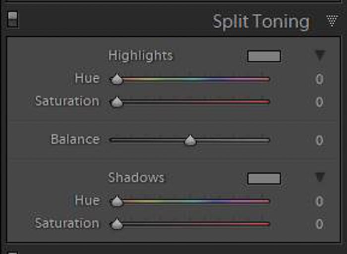 A screenshot showing how to make sepia tone images in Lightroom