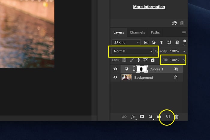 a screenshot showing how to use blending mode in Photoshop