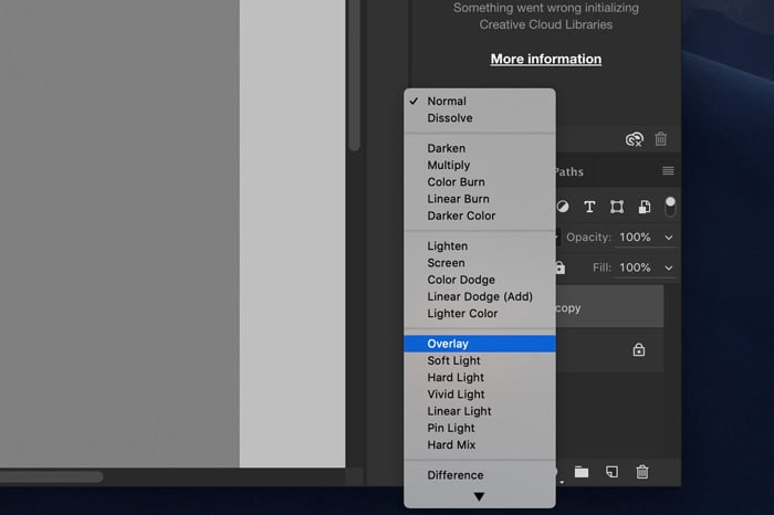 A screenshot showing how to use the High Pass Filter in Photoshop - set the blending mode