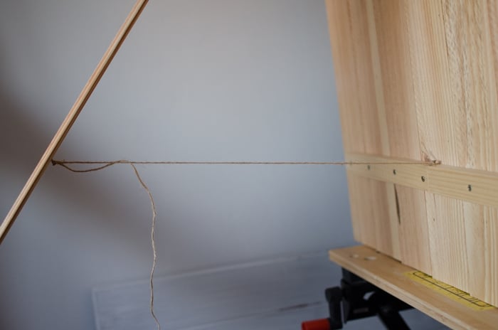 shot of making a DIY wood backdrop for photography