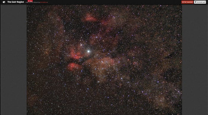 A screenshot of the AstroBin website