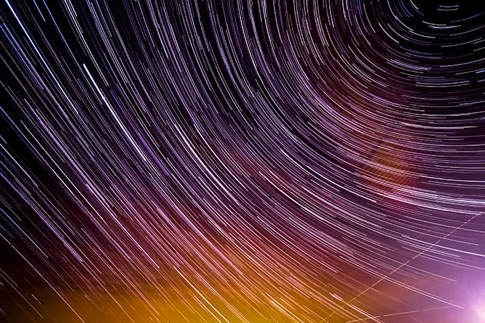 Astrophotography motion blur photo
