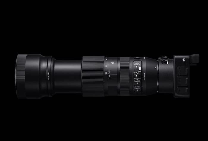 Amazon image 100-400mm f/5-6.3 DG OS HSM contemporary lens showing Sigma lens abbreviations