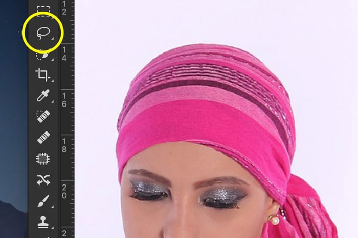 Screenshot of editing in Photoshop