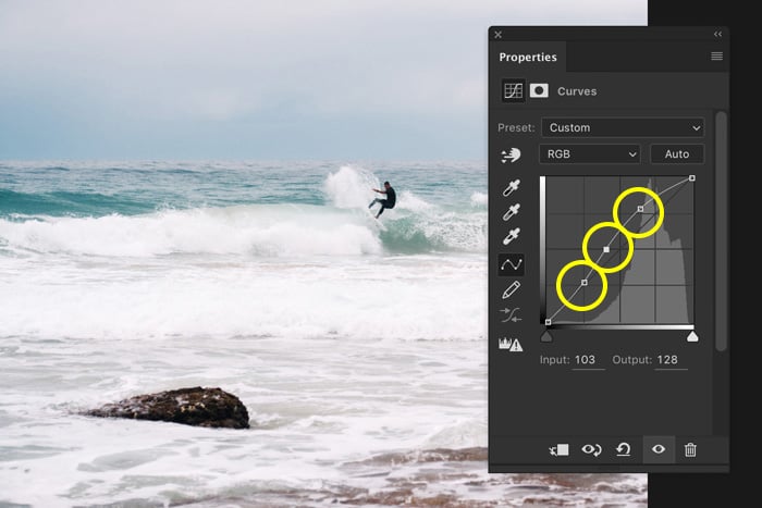 A screenshot showing how to correct Photoshop exposure