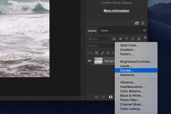 A screenshot showing how to correct Photoshop exposure