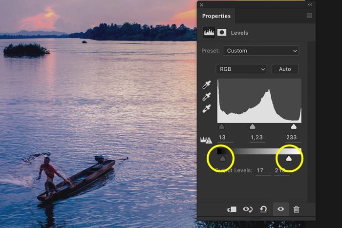 A screenshot showing how to correct Photoshop exposure