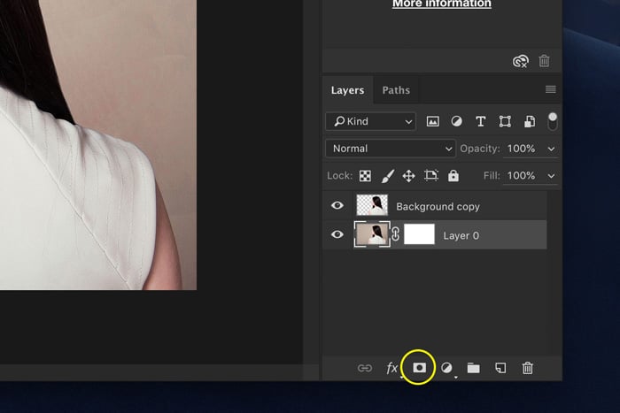 a screenshot showing how to remove background in Photoshop