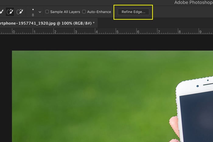 a screenshot showing how to remove background in Photoshop