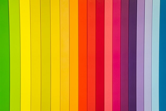 A row of different colors.