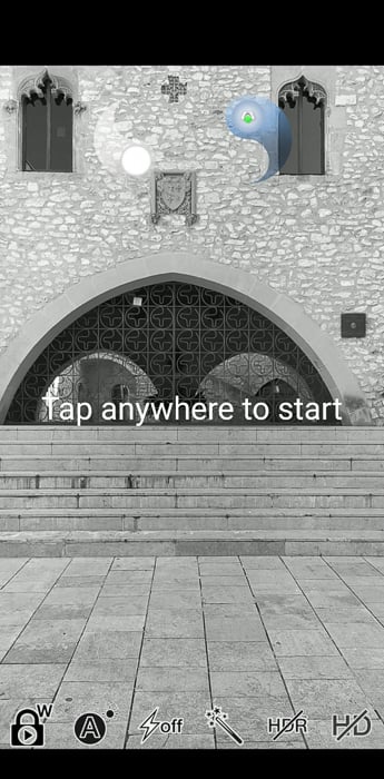 Screenshot of creating a 360 photo with Panorama app