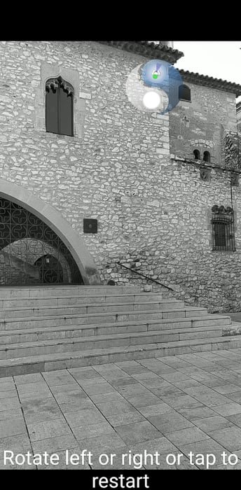 Screenshot of creating a 360 photo with Panorama app