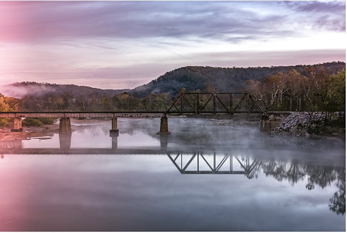 Pretty landscape photo edited with Light & Flare Red Line Left Adobe Lightroom presets