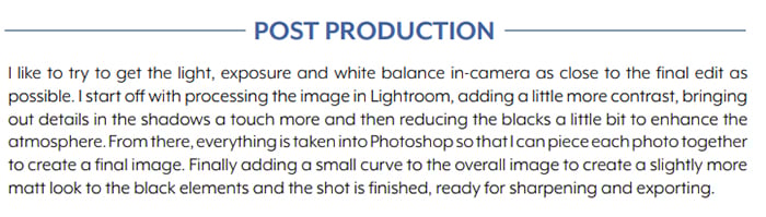 Screenshot of the lit ebook by shotkit post production page