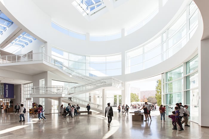 Bright and airy interior of a public building