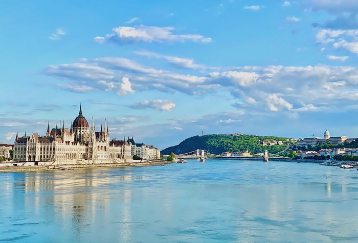 photo of the Hungarian Parliament and the river Danube