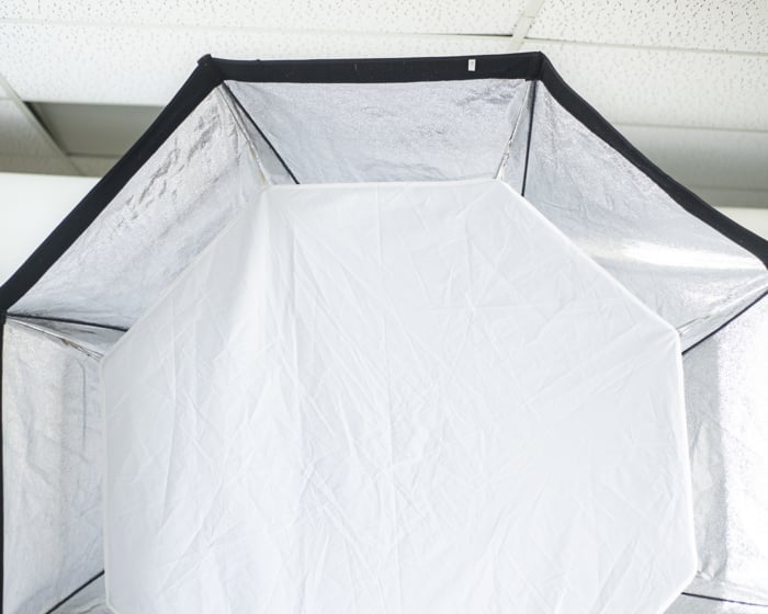 Photo of the inner diffusion panel in a softbox