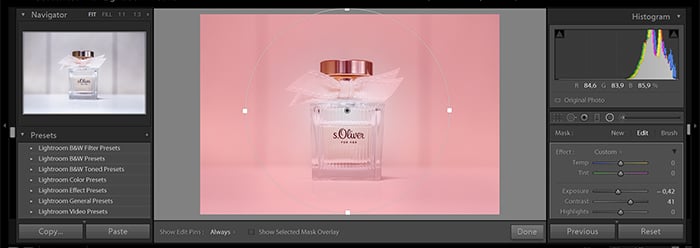 White balance adjustment in Lightroom