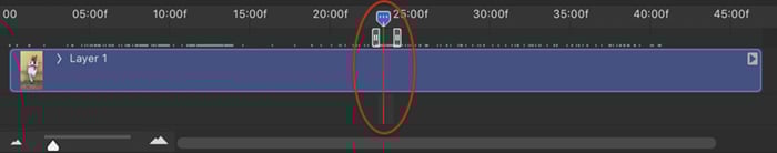 Screenshot of Photoshop video timeline