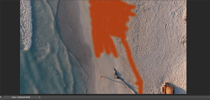 A screenshot of making a cinemagraph in Photoshop