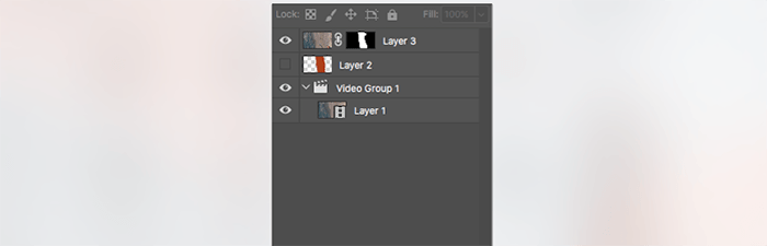 A screenshot of making a cinemagraph in Photoshop